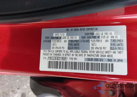 2013 Mazda Cx-5 Grand Touring from USA, damaged, VIN JM3KE2DE9D0166851